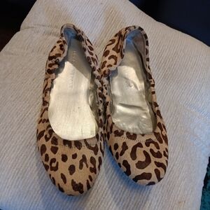 Audrey Brooke Leopard Print Ballet  Flats Size 7.5 Leather
